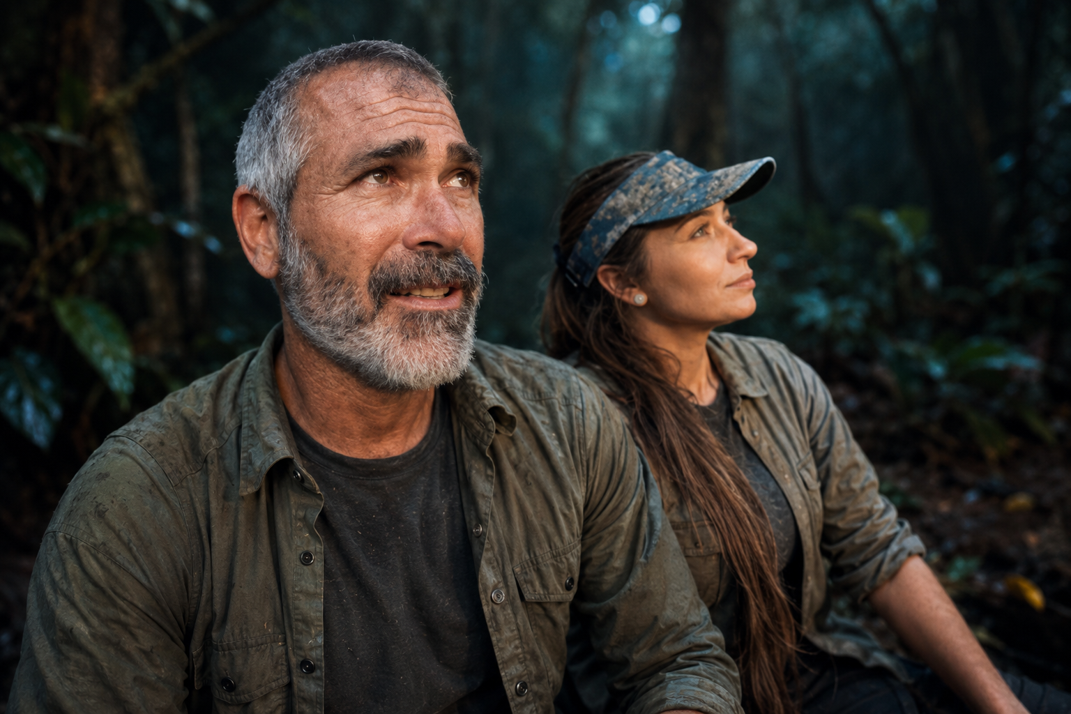 Jerry Wolfe and Kagan in the rainforest